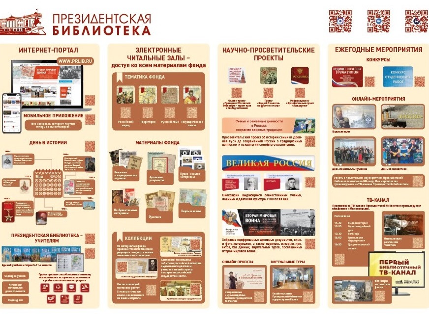Электронный макет плаката Президентской библиотеки.